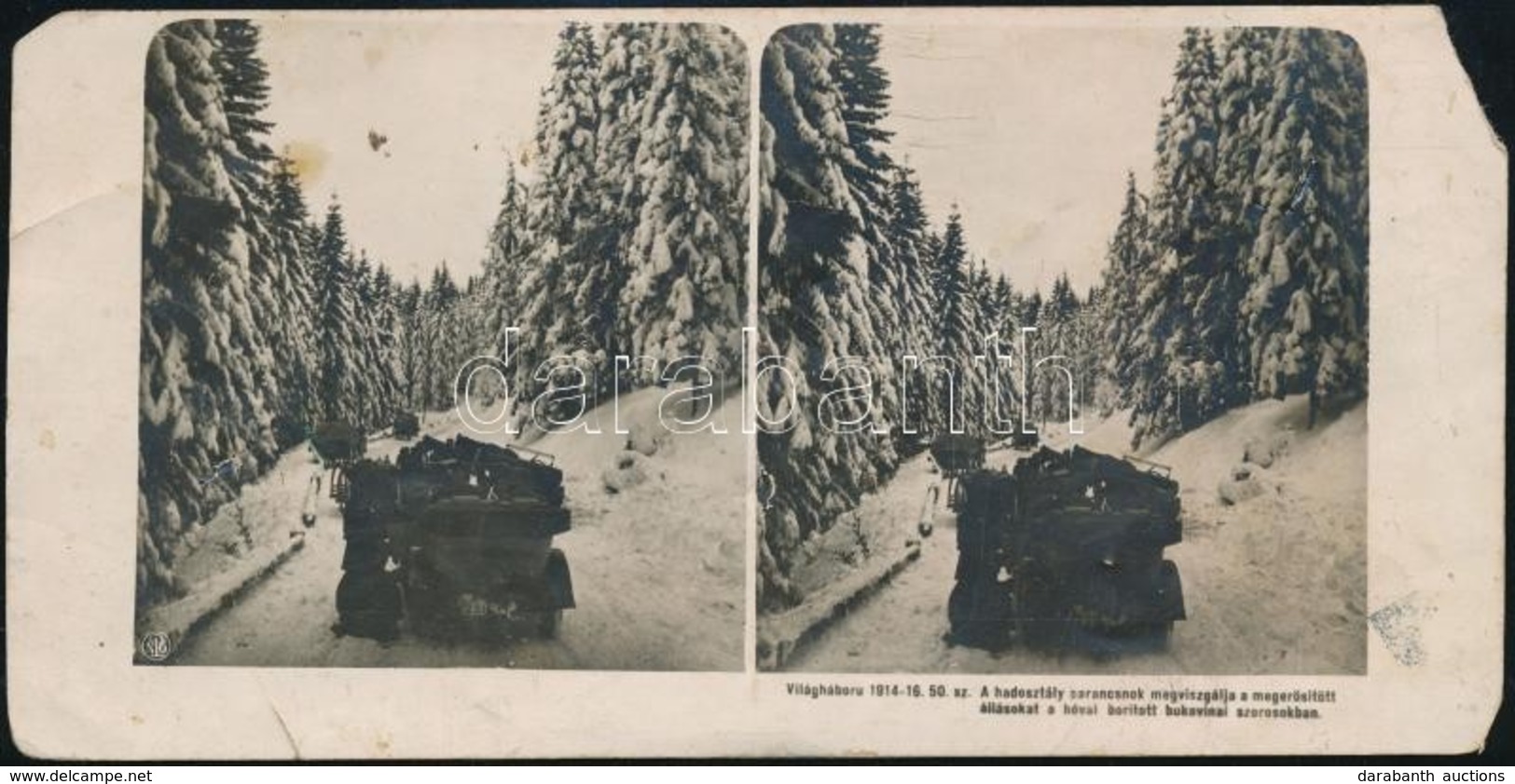 1916 I. Világháború. Bukovina. Sztereofotó Kis Hiánnyal - Sonstige & Ohne Zuordnung