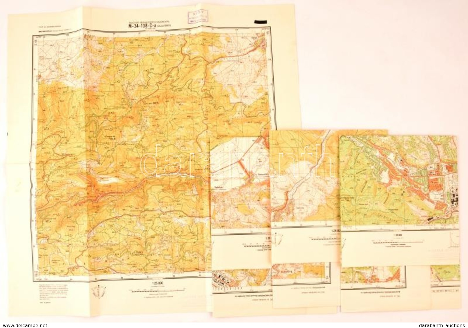 1976-1978 4 Db Topográfiai Térkép Borsodi, Miskolc-Lillafüred Környéki Településekről (Miskolc Ny., Lillafüred, Sajószen - Sonstige & Ohne Zuordnung
