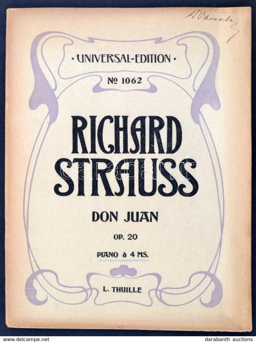 Strauss: Don Juan Zongoraátirat 4 Kézre Kottafüzet - Sonstige & Ohne Zuordnung