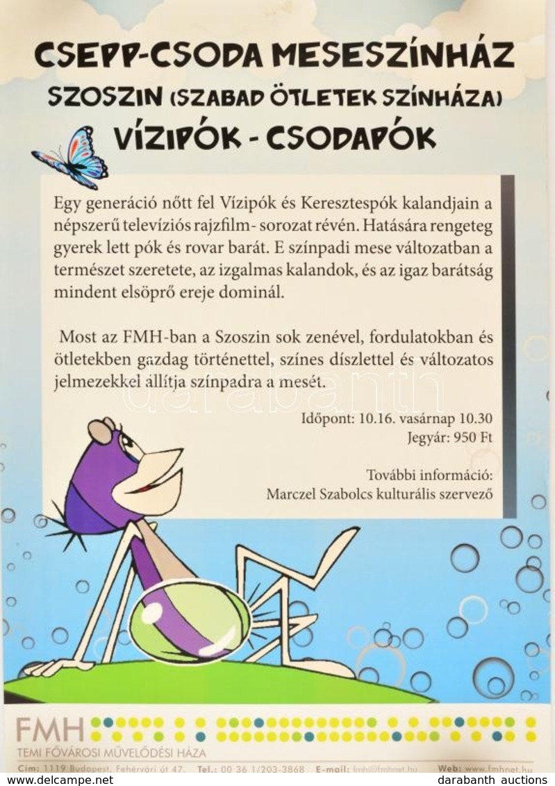 Vízipók - Csodapók Modern Programplakát, 43×30 Cm - Sonstige & Ohne Zuordnung