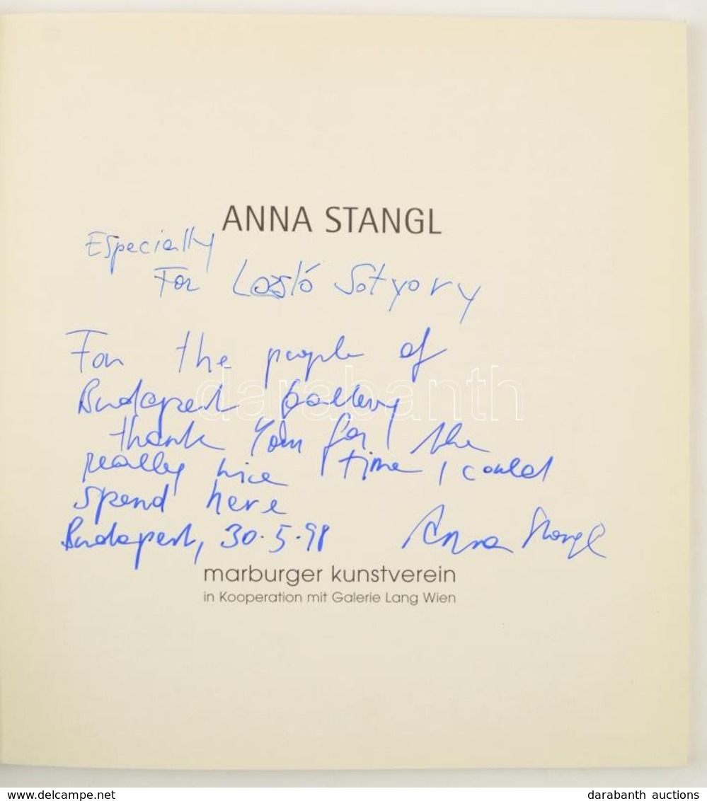 Anna Stangl 2 Könyve:   Dr. Brigitte Borchhardt-Birbaumer-Robert Pfaller: Anna Stangl. Wien, én., Marburger Kunstverein. - Ohne Zuordnung