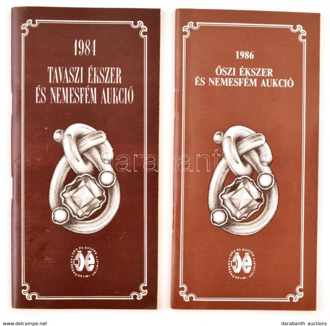 1984-1986 Óra- és Ékszerkereskedelmi Vállalat 2 Db Aukciós Katalógusa. Az 1984-es Katalógusban Leütési árakkal Is. - Ohne Zuordnung