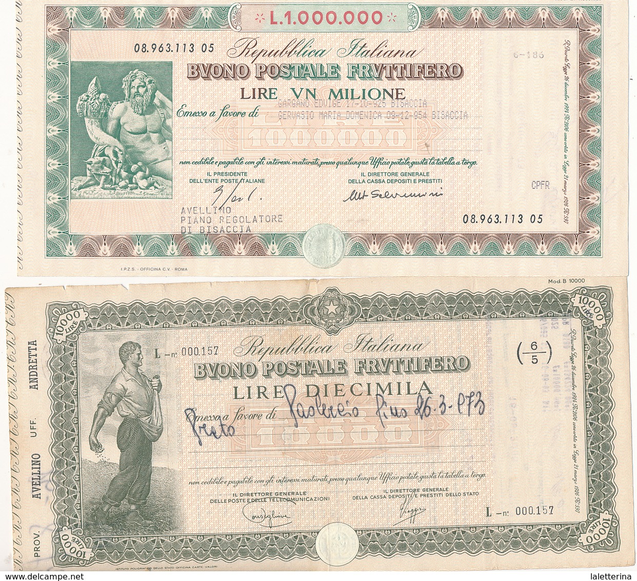 ANNI 70/90 BUONI POSTALI FRUTTIFERI LOTTO DI 14 DIFFERENTI PER TAGLIO, COLORE - Altri & Non Classificati