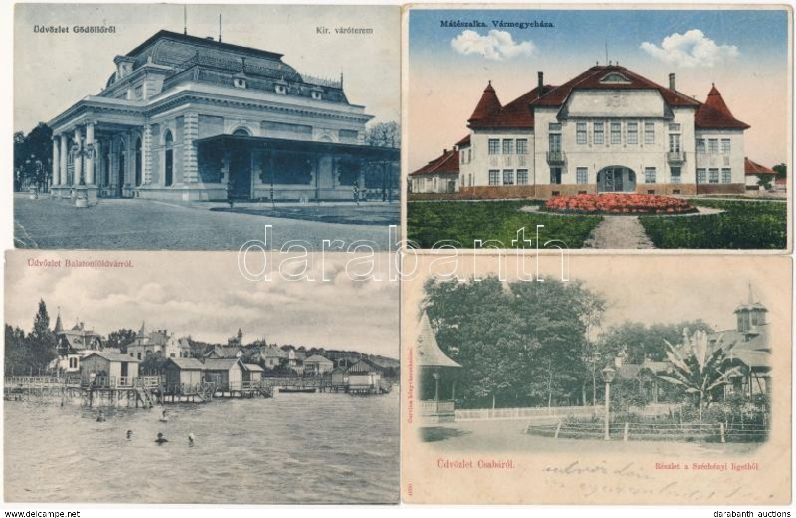 **, * 16 Db RÉGI Magyar Városképes Lap / 16 Pre-1945 Hungarian Town-view Postcards - Ohne Zuordnung