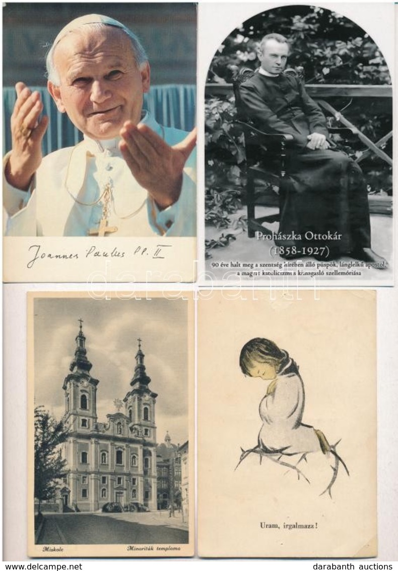 **, * 34 Db MODERN Vallásos Képeslap: Templomok, Szobrok, Pápák / 34 Modern Religious Postcards: Churches, Statues And P - Ohne Zuordnung