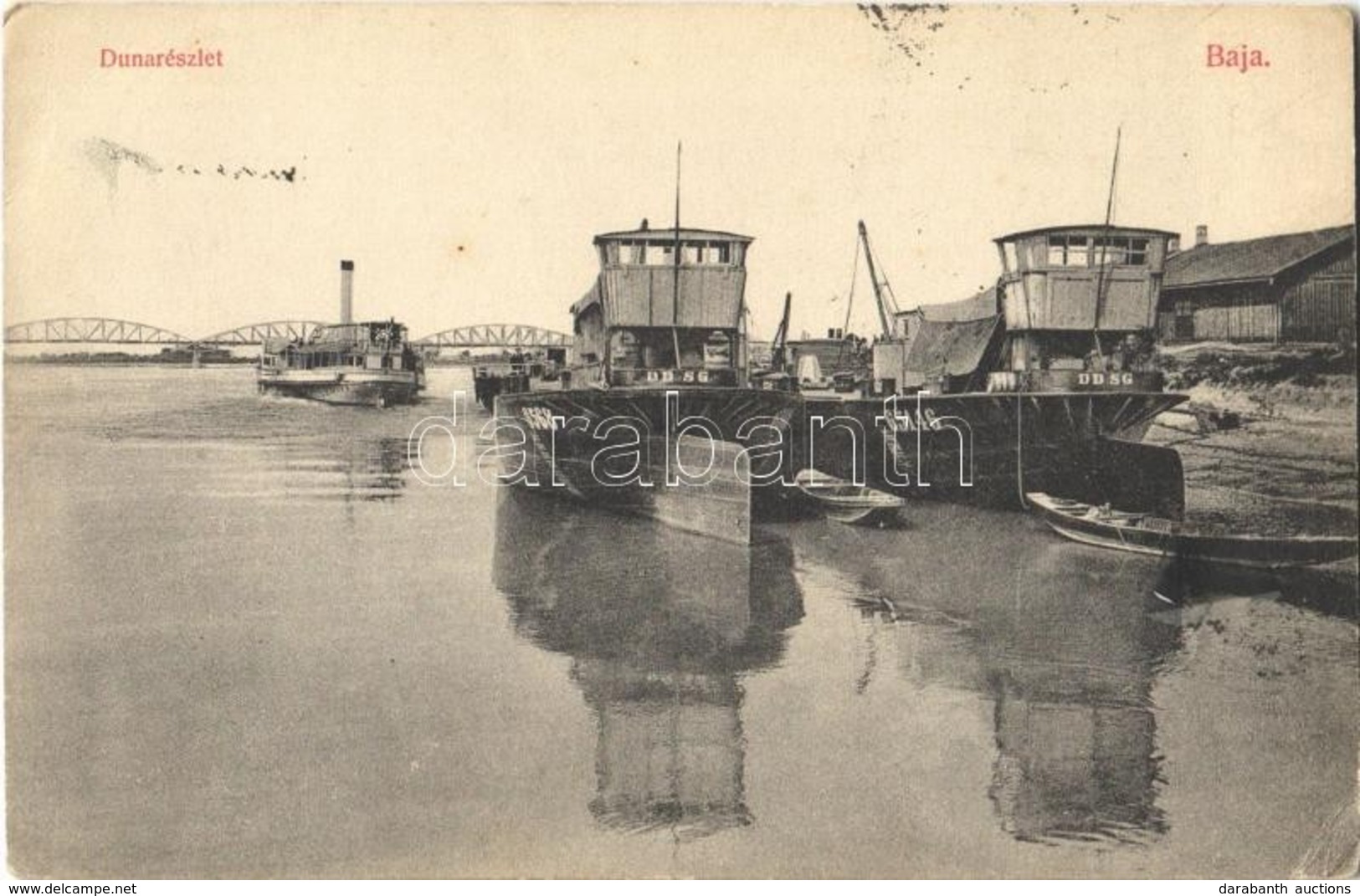 * T2/T3 1913 Baja, Duna Részlet, Halászhajók (Rb) - Ohne Zuordnung