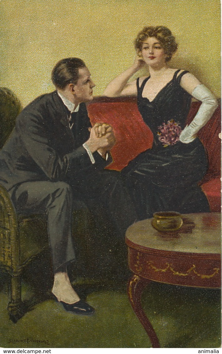 Clarence Underwood  Belle Femme Couple . Timbrée En Hongrie - Underwood, Clarence F.