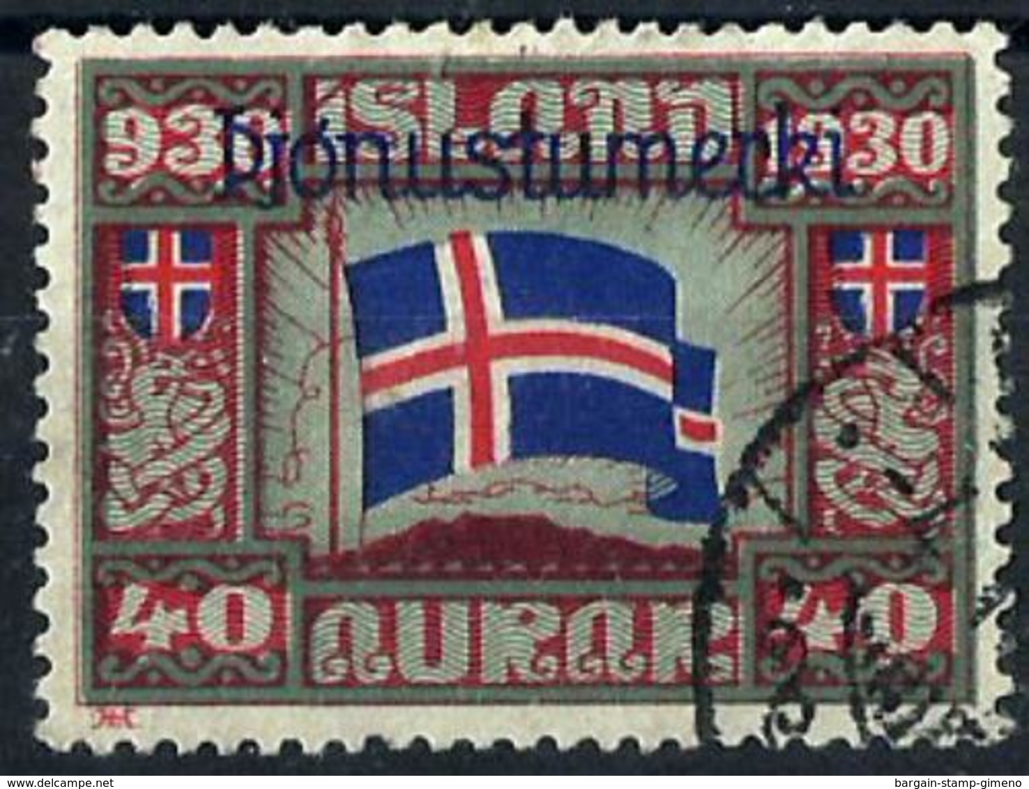 Islandia Servicio Nº 53 Usado. Cat.25€ - Oficiales