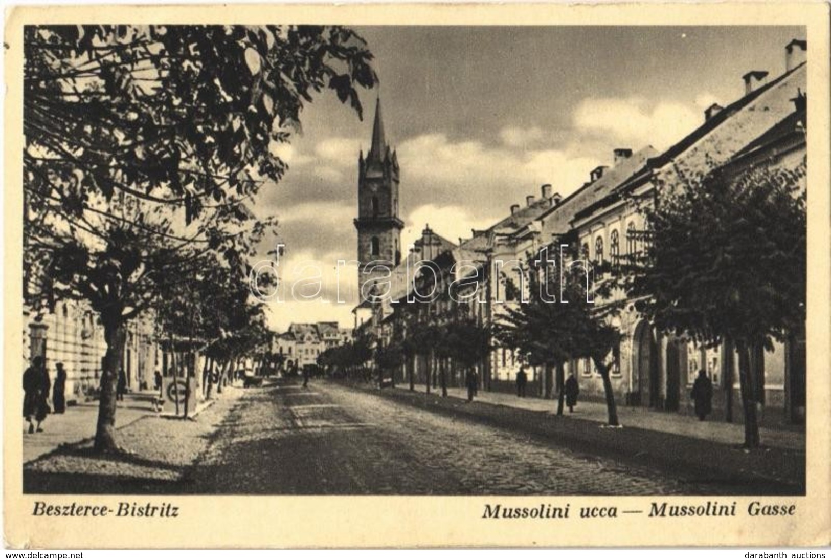 T2 Beszterce, Bistritz, Bistrita; Mussolini Utca / Street - Ohne Zuordnung