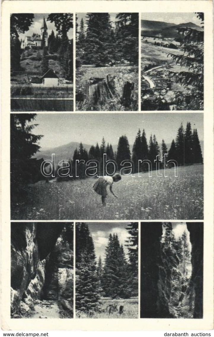 T2 1943 Borszék, Borsec; Borszékfürdői Részletek, Mozaiklap / Multi-view Postcard - Ohne Zuordnung