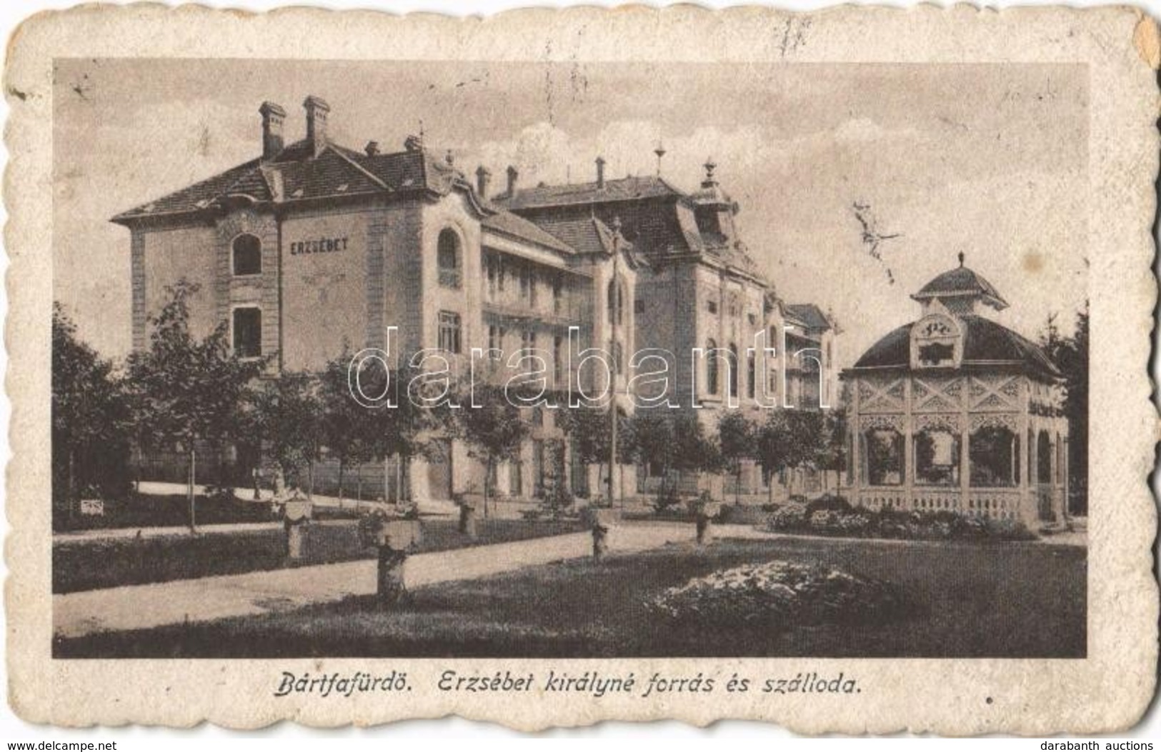 T2/T3 1926 Bártfa, Bártfafürdő, Bardejovské Kúpele, Bardiov, Bardejov; Erzsébet Királyné Forrás és Szálloda / Spa, Hotel - Ohne Zuordnung