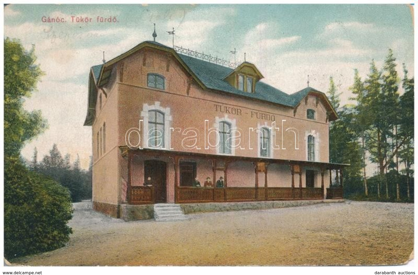 * T4 1907 Gánóc, Gansdorf, Gánovce; Tükör Fürdő / Spa, Baths (EM) - Ohne Zuordnung