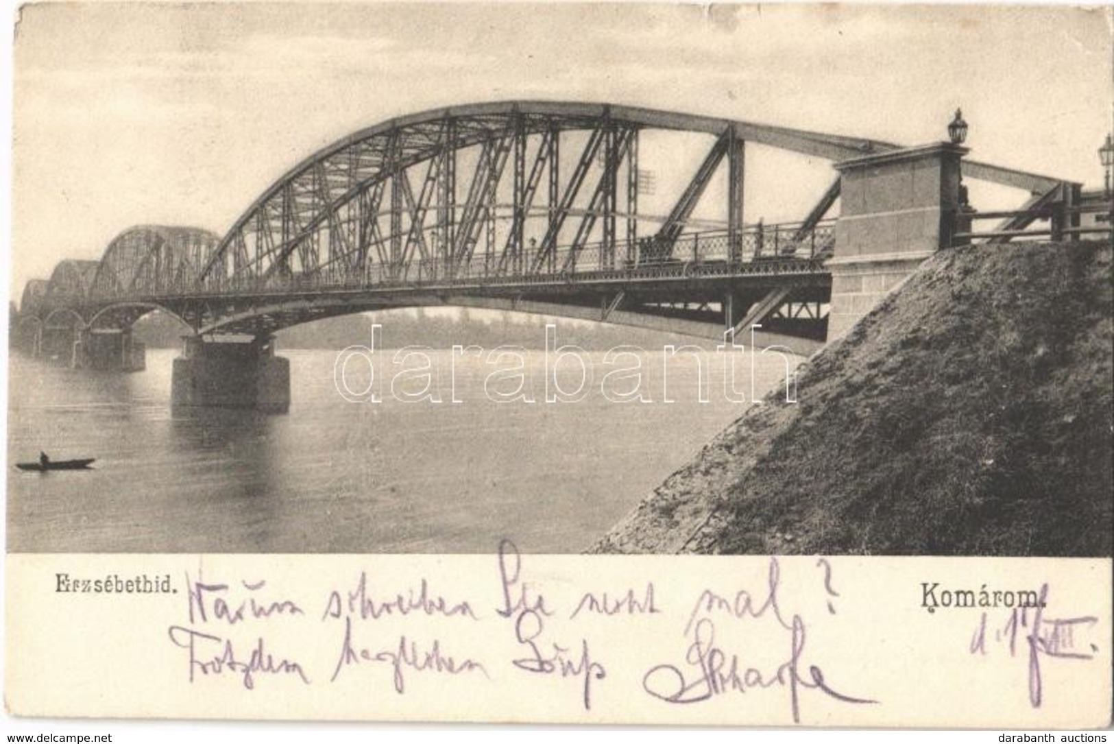 T2/T3 1904 Komárom, Komárnó; Erzsébet Híd / Bridge (EK) - Ohne Zuordnung