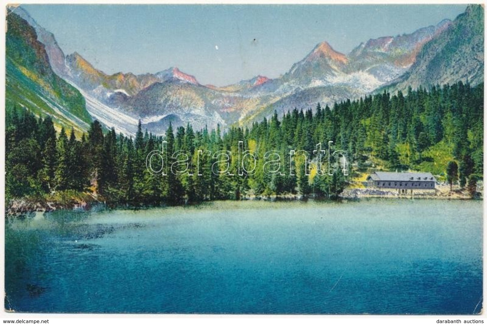 * T3/T4 1930 Tátra, Magas Tátra, Vysoké Tatry; Popradské Pleso S Chatou / Poppersee U. Majlath-Schutzhütte / Poprádi-tó  - Ohne Zuordnung