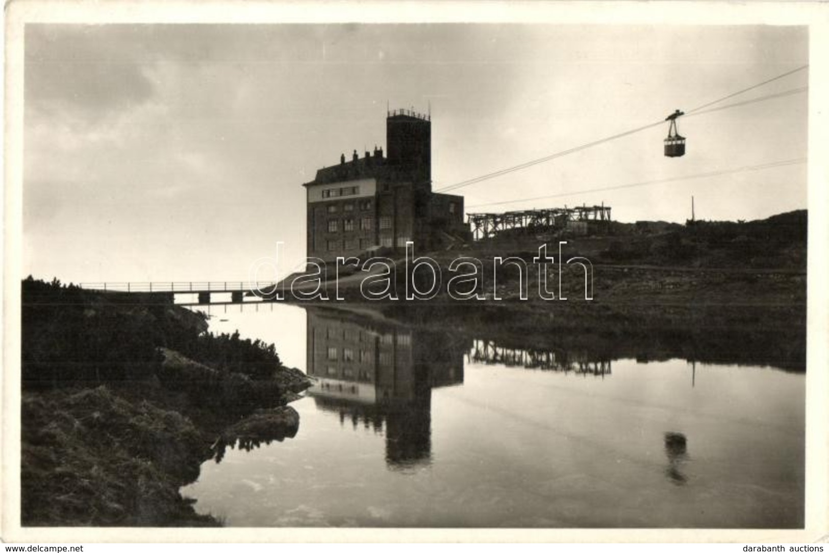 ** T2 Tátra, Függővasút állomás A Lomnici Csúcsra, Drótkötélpálya, Kőpataki-tó / Stanica Lanovky / Cable Car Station - Ohne Zuordnung