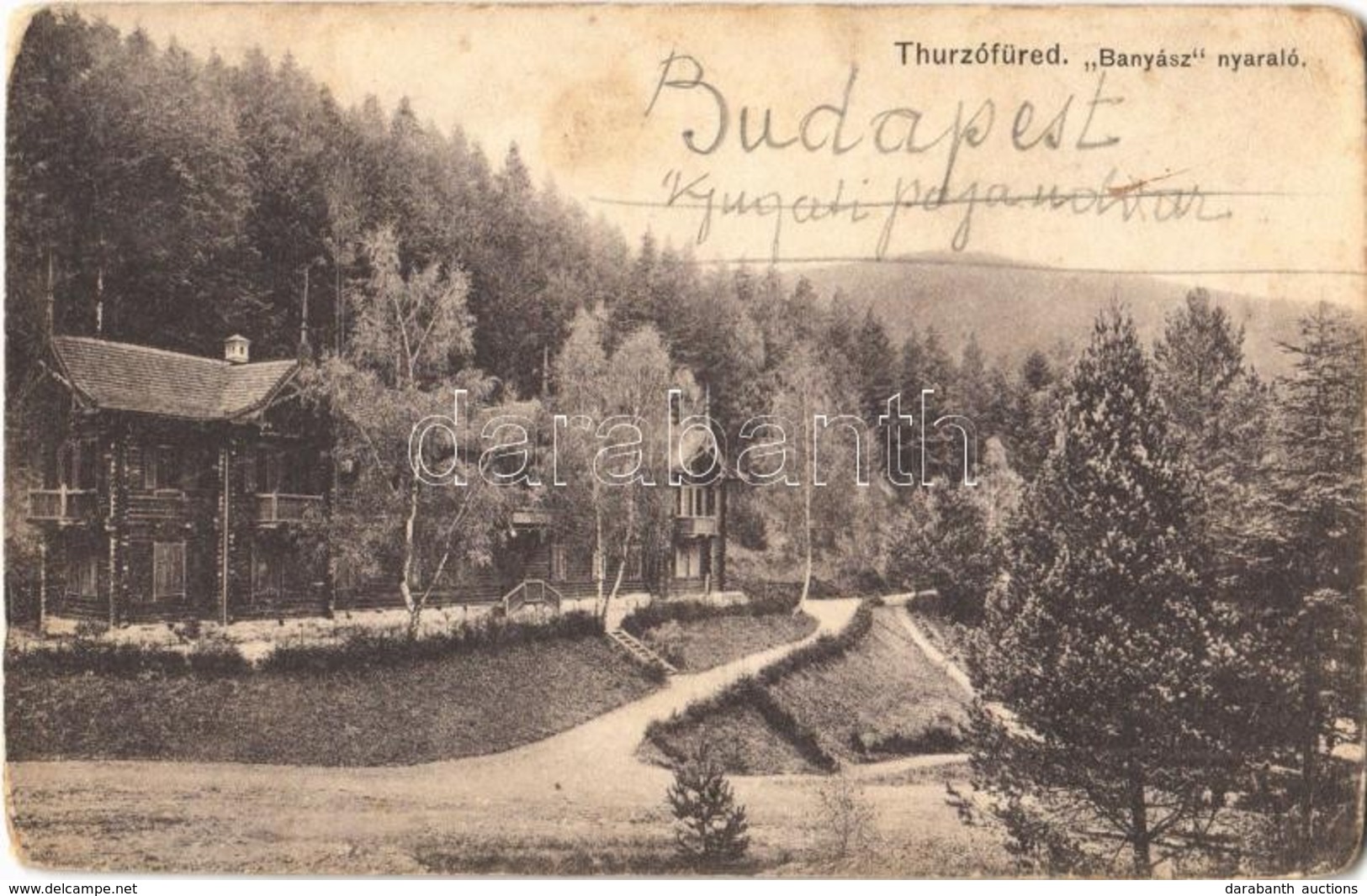 T3 1909 Thurzófüred, Kúpele Thurzov, Turzovské Kúpele (Gölnicbánya, Gelnica); Bányász Nyaraló. Feitzinger Ede No. 734. / - Ohne Zuordnung