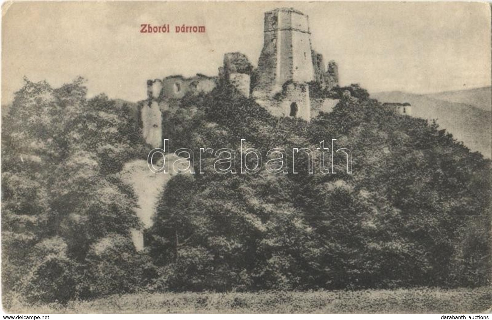 * T2/T3 1910 Zboró, Zborov; II. Rákóczi Ferenc Vár. Horovitz Kiadása / Zborovsky Hrad / Castle (EK) - Ohne Zuordnung