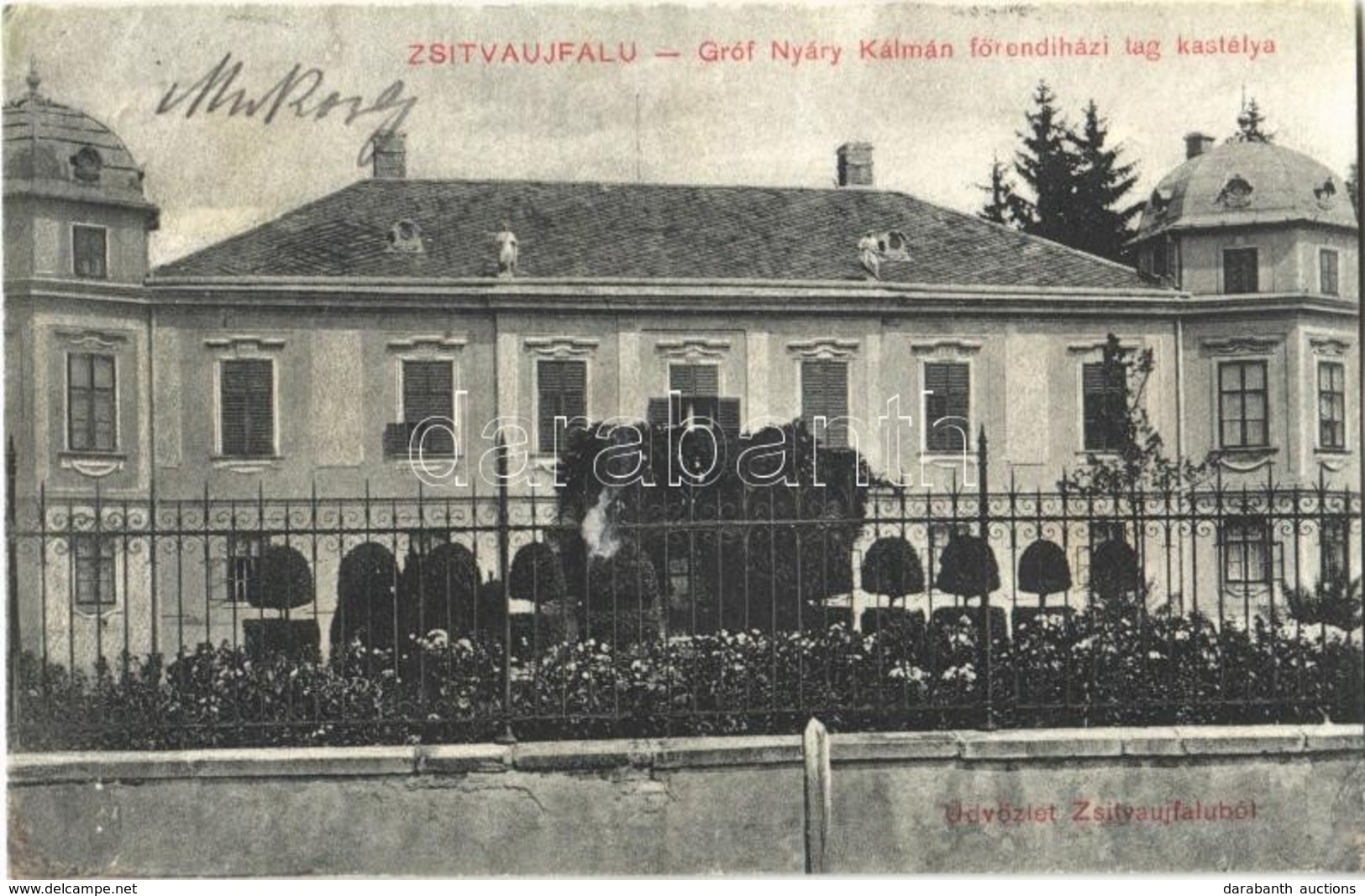 T4 1910 Zsitvaújfalu, Nová Ves Nad Zitavou; Gróf Nyáry Kálmán Főrendiházi Tag Kastélya / Castle (r) - Ohne Zuordnung