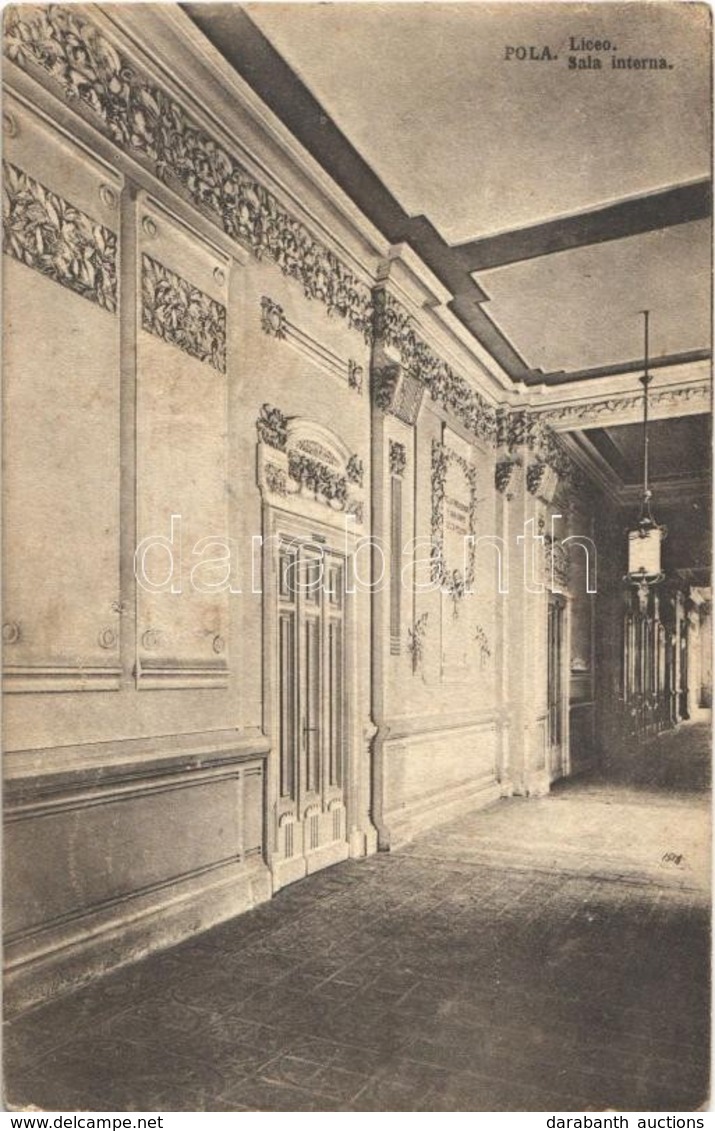 * T3 1910 Pola, Pula; Liceo, Sala Interna / Lyceum Interior, School (Rb) - Ohne Zuordnung