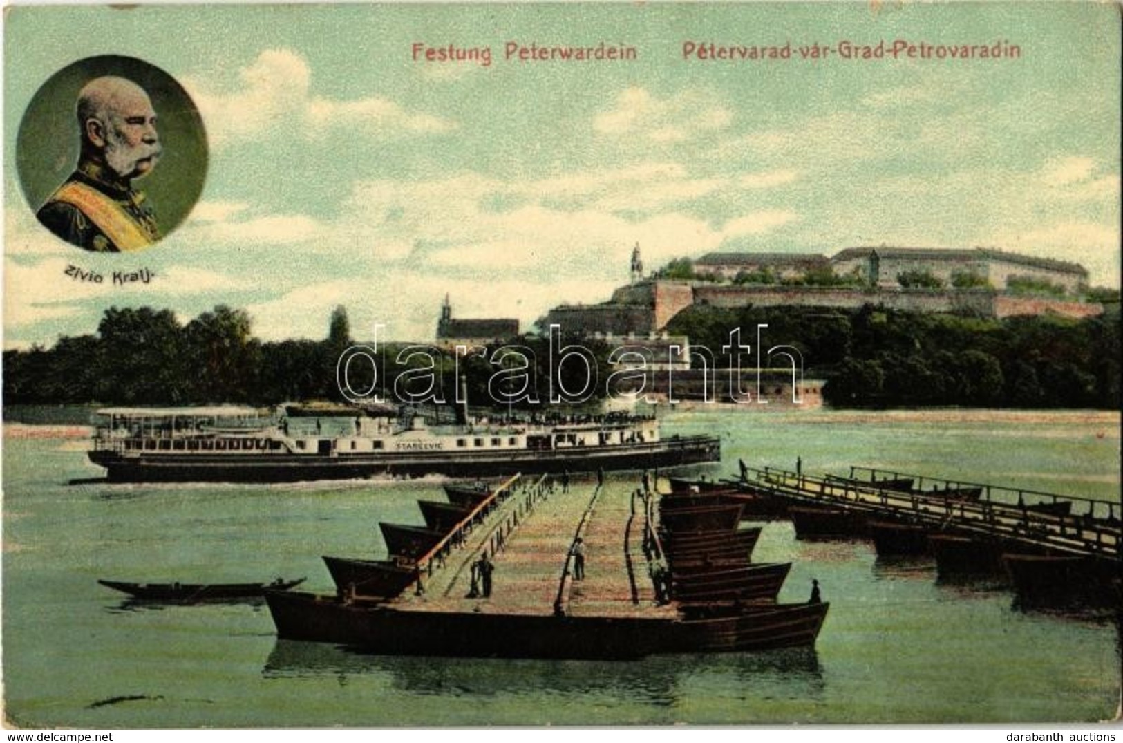 T2/T3 1910 Pétervárad, Peterwardein, Petrovaradin (Újvidék, Novi Sad); Grad Petravardin, Zivio Kralj / Pétervárad Vára,  - Ohne Zuordnung