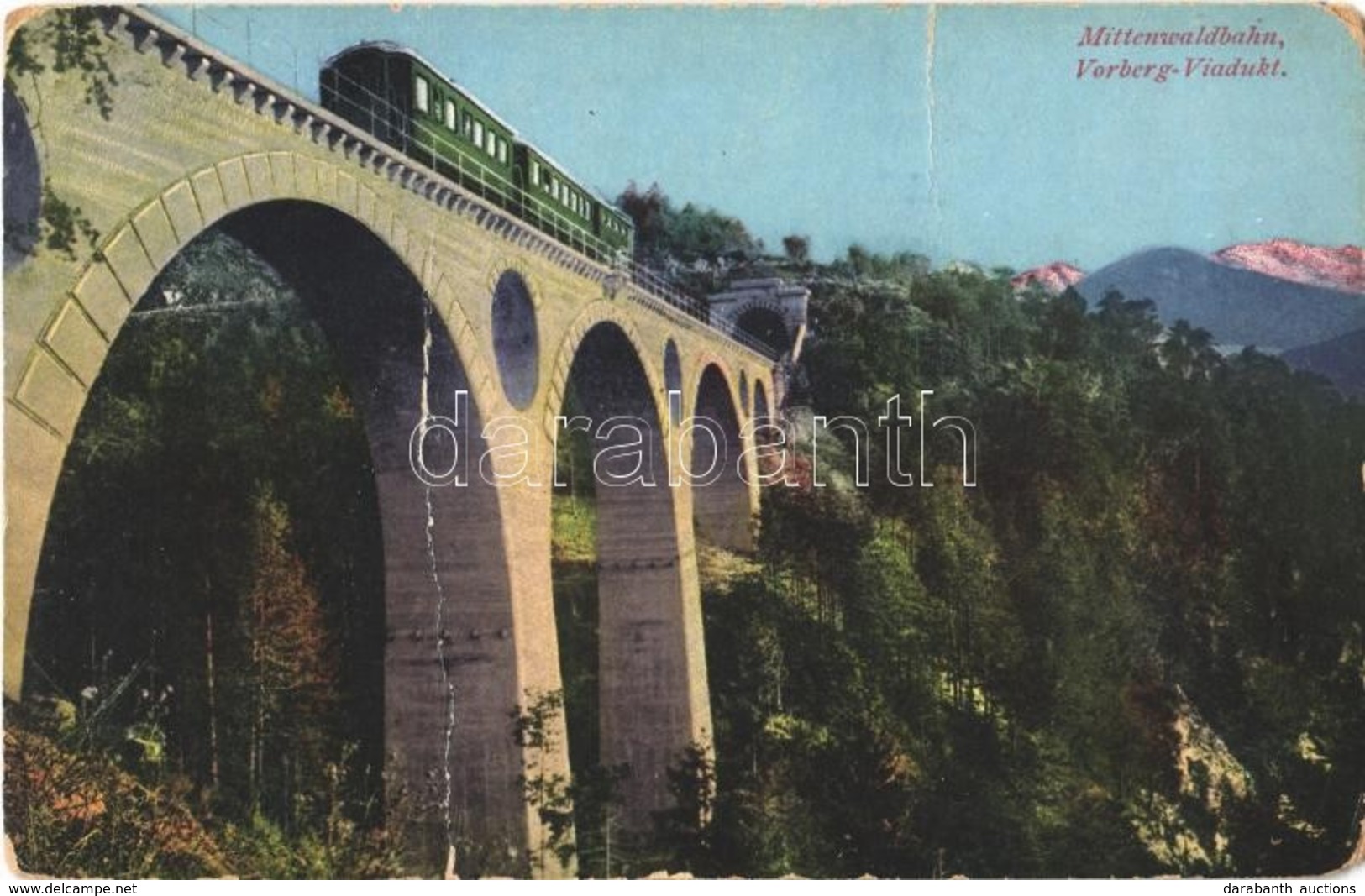 ** T3 Mittenwaldbahn (Karwendelbahn), Vorbergviadukt / Railway, Train, Viaduct (fa) - Ohne Zuordnung