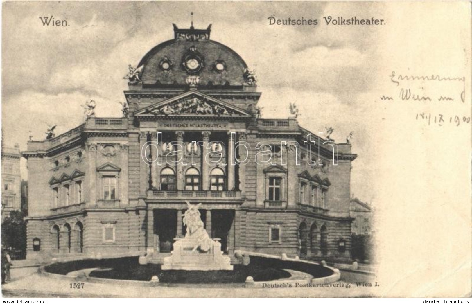 T2/T3 1900 Wien, Vienna, Bécs; Deutsches Volksthater / German Theatre (EB) - Ohne Zuordnung