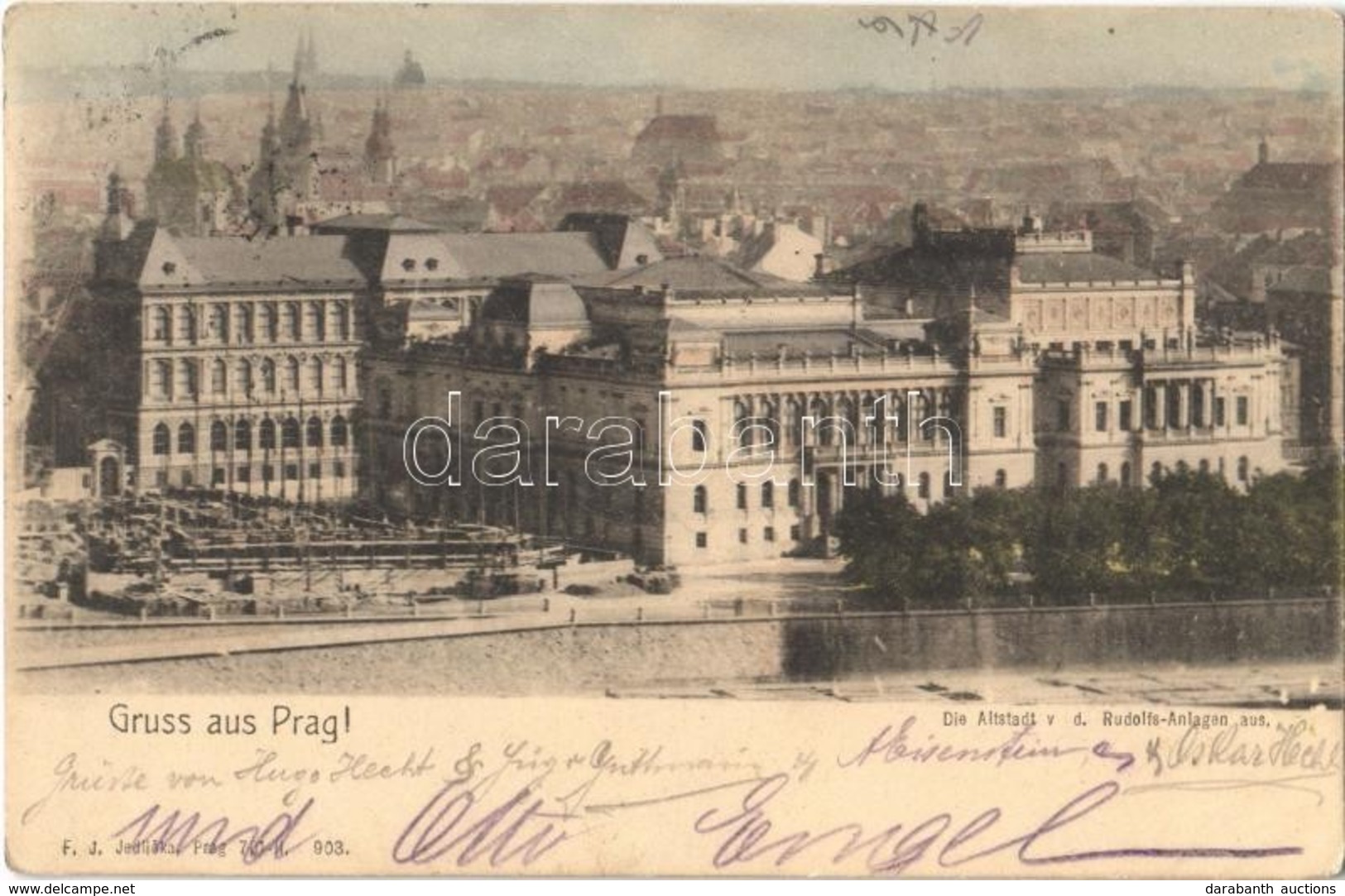 T2 1904 Praha, Prag; Die Altstadt Von D. Rudolfs-Anlagen Aus / Old Town - Ohne Zuordnung
