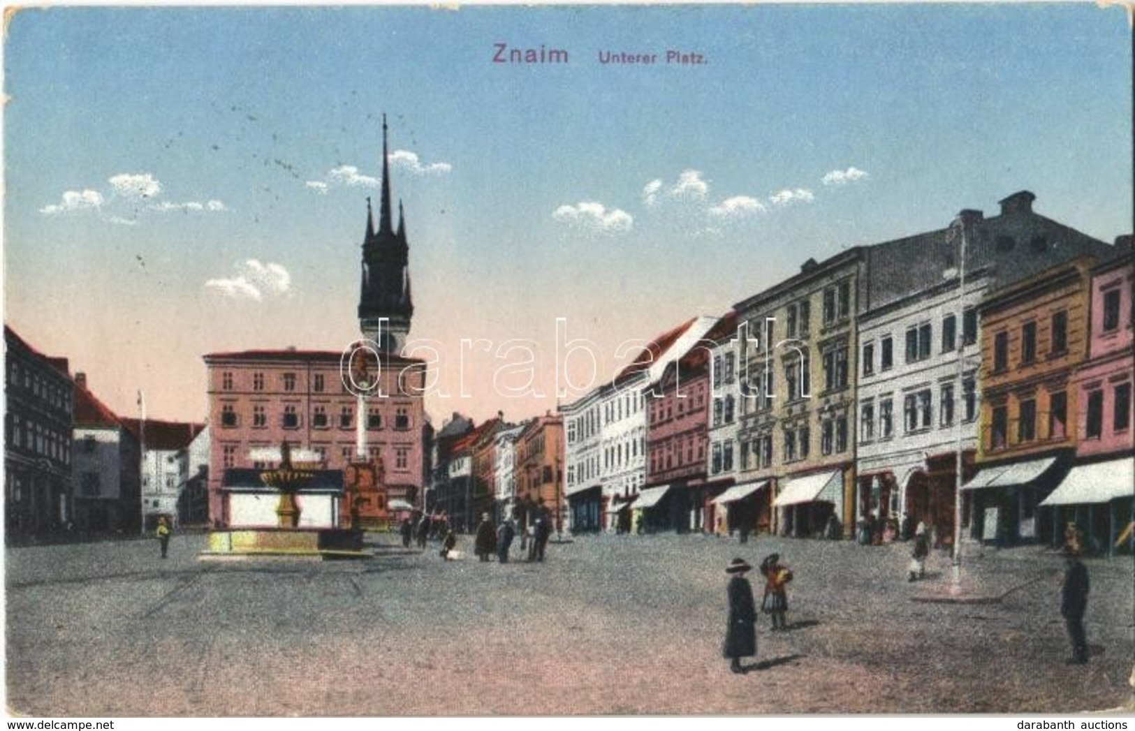 * T2/T3 Znojmo, Znaim, Unterer Platz / Square, Street View (worn Corners) - Non Classés