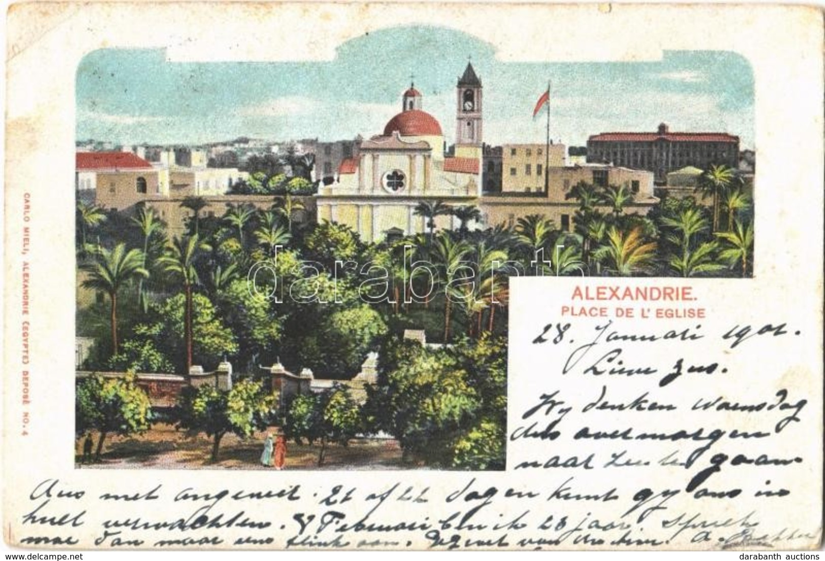 T3 1901 Alexandria, Place De L'Eglise / Church. EK) - Ohne Zuordnung