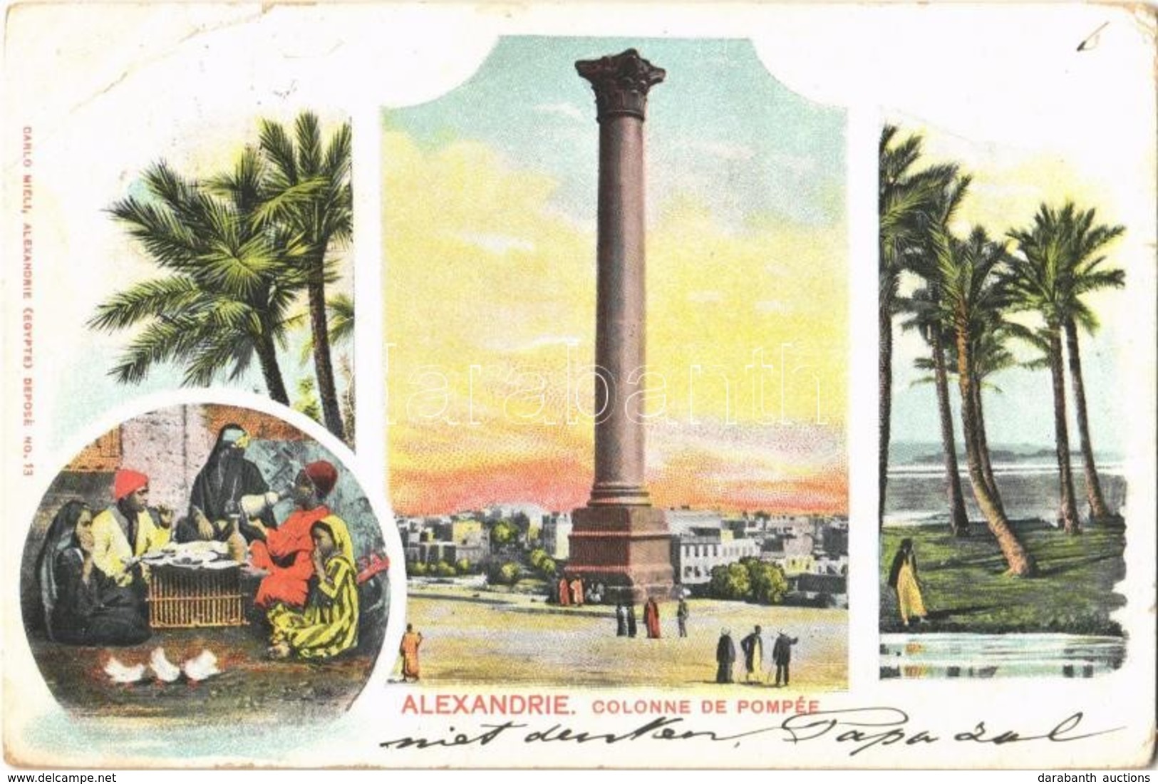T3 1901 Alexandria, Colonne De Pompée / Column, Folklore (EB) - Ohne Zuordnung