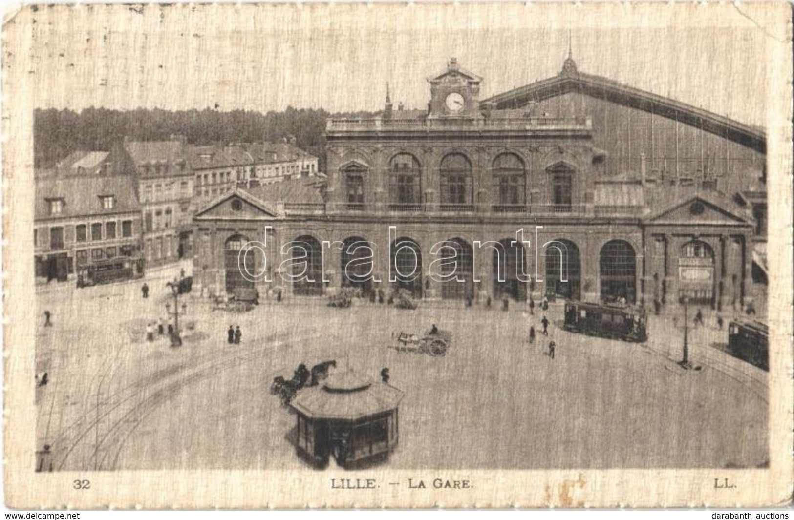 T2/T3 1912 Lille, La Gare / Railway Station, Trams (EK) - Ohne Zuordnung