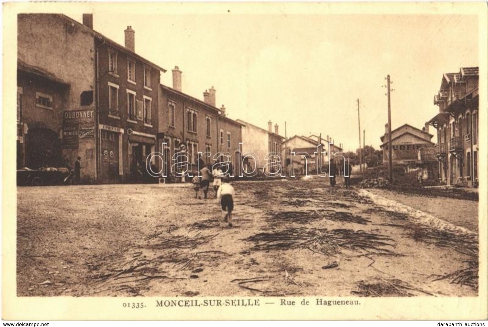 T2 1938 Moncel-sur-Seille, Rue De Hagueneau / Street View, Shops - Ohne Zuordnung