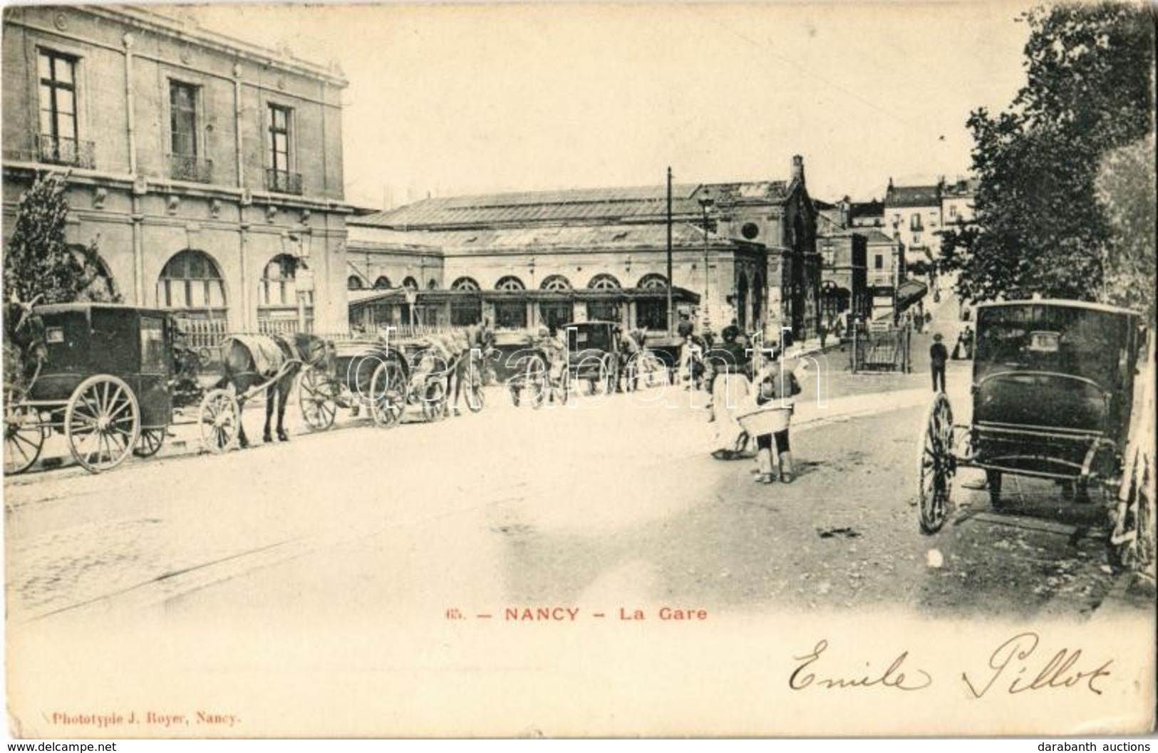 T2/T3 1900 Nancy, La Gare / Railway Station, Chariots (EK) - Ohne Zuordnung