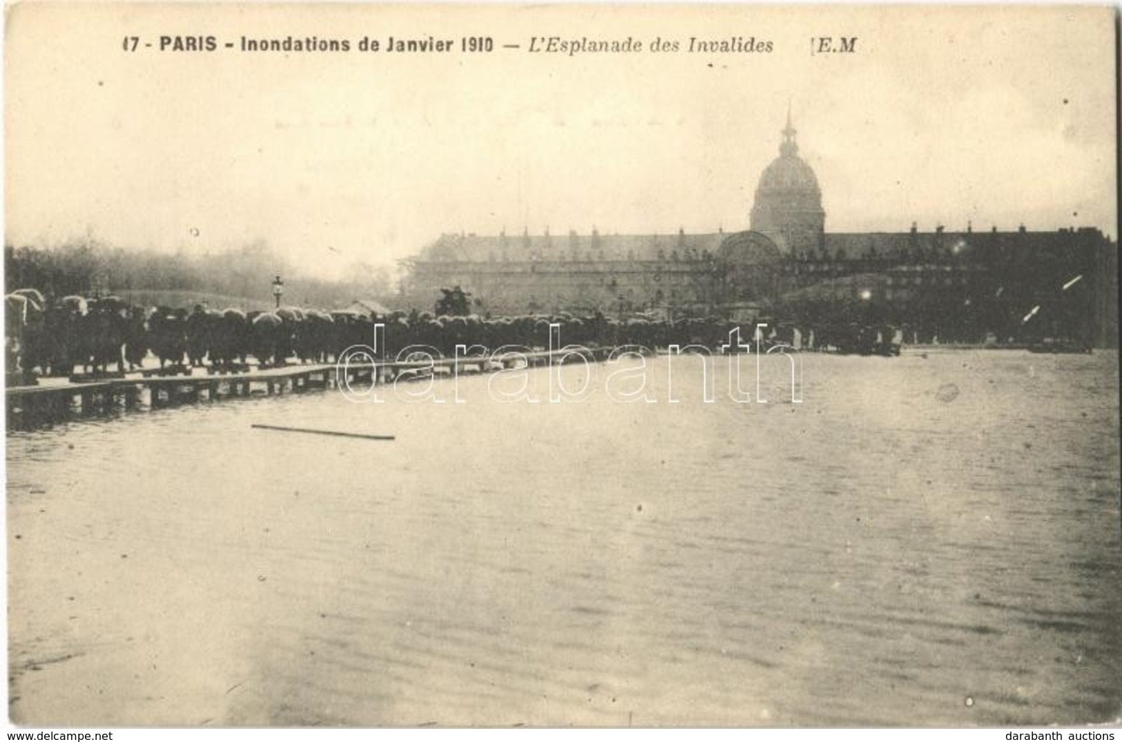 ** T1/T2 Paris, Inondations De Janvier 1910, L'Esplanade Des Invalides / Flood - Ohne Zuordnung