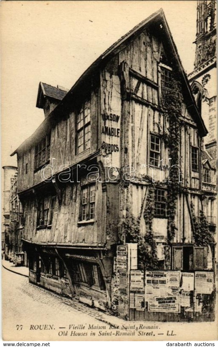 ** T1/T2 Rouen, Vieille Maison Rue Saint Romain / Old House In Saint-Romain Street, Advertisements - Ohne Zuordnung