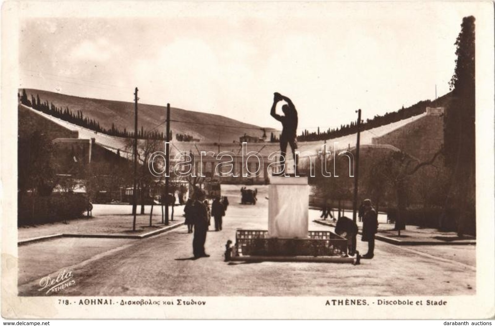 ** T2 Athens, Athenes; Discobole Et Stade / Statue And Stadium - Ohne Zuordnung