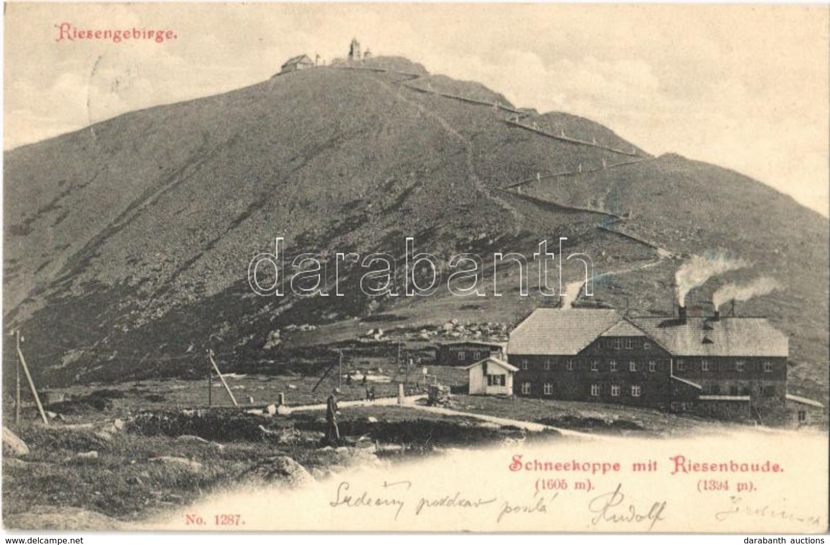 T2 1904 Krkonose, Riesengebirge; Schneekoppe Mit Riesenbaude - Ohne Zuordnung