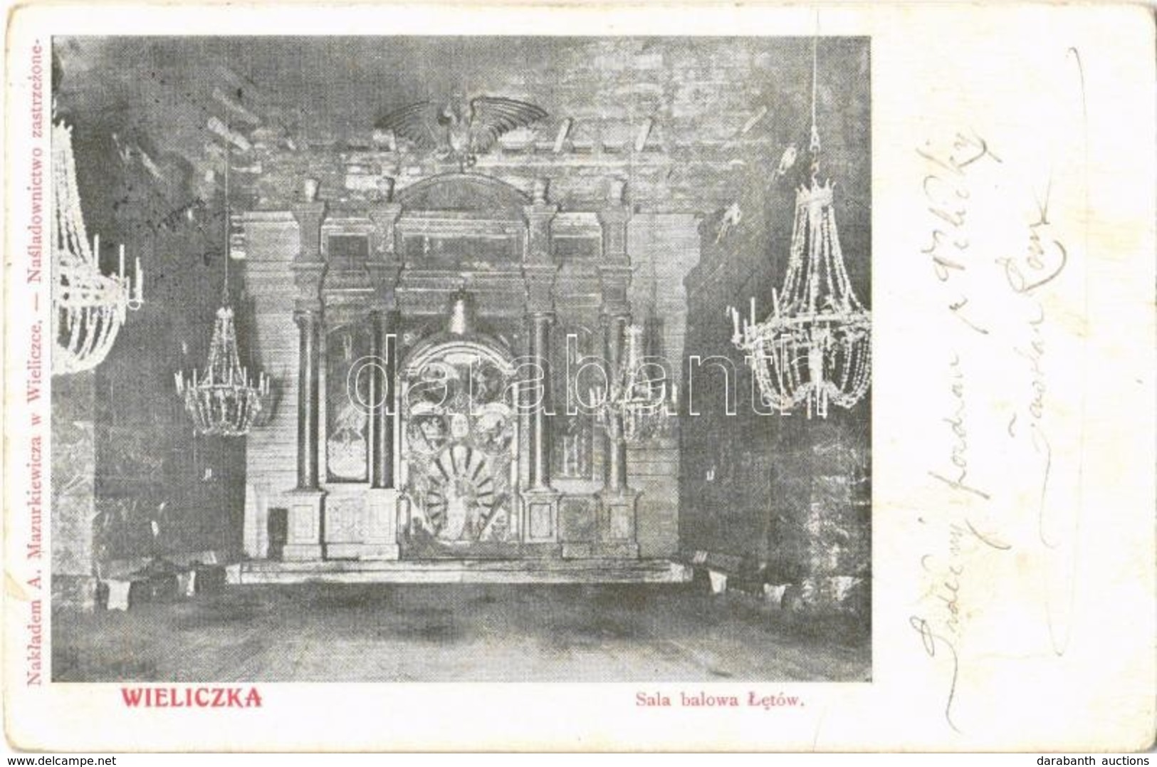 T2/T3 1902 Wieliczka, Sala Balowa Letów / Castle Interior, Ball Room, Interior (EB) - Ohne Zuordnung