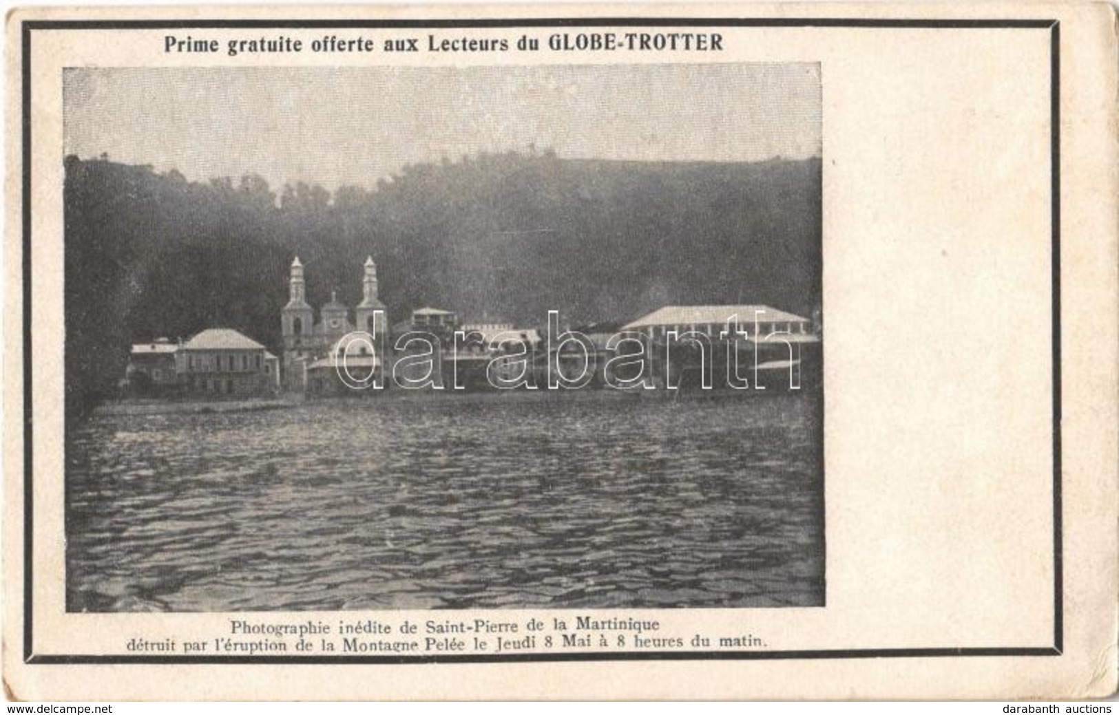 ** T2/T3 Saint-Pierre, Mont Pelée, Photographie Inédite De Saint Pierre De La Martinique Détruit Par L'éruption De La Mo - Sin Clasificación