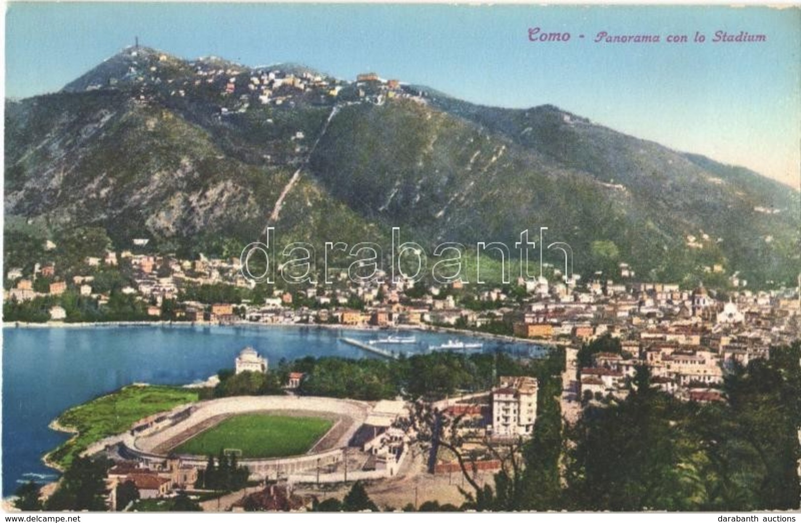 ** T1 Como, Panorama Con Lo Stadium - Ohne Zuordnung