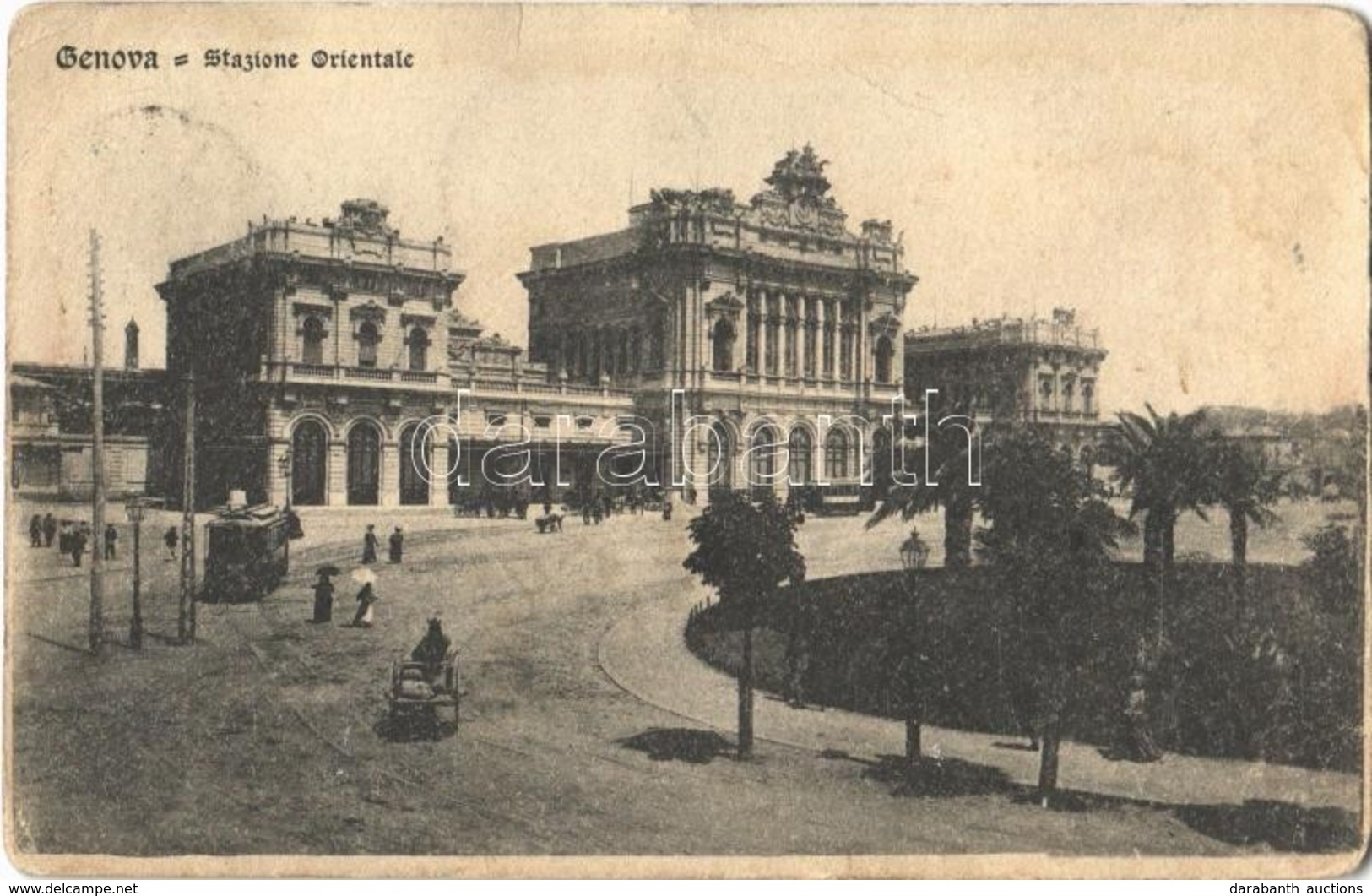 * T3 1914 Genova, Stazione Orientale / Railway Station, Trams (fa) - Ohne Zuordnung