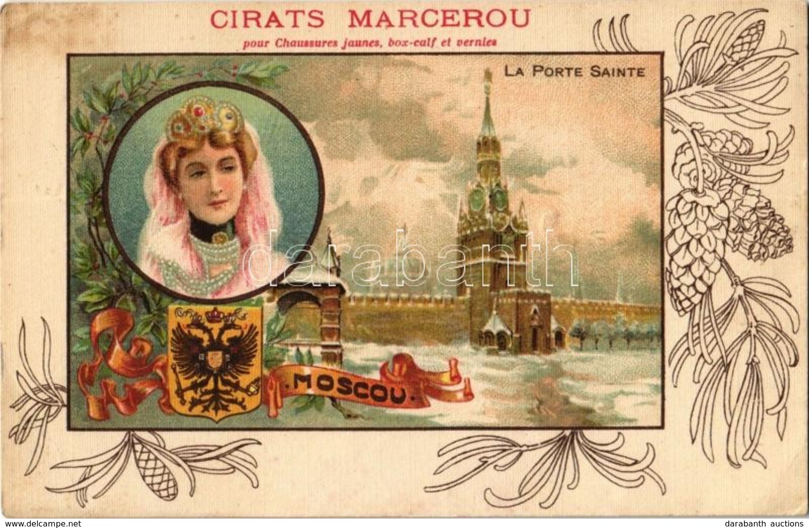 ** T3 Moscow, Moskau, Moscou; La Porte Sainte / Spasskaya Tower And Gate In Winter, Alexandra Feodorovna Empress Of Russ - Ohne Zuordnung