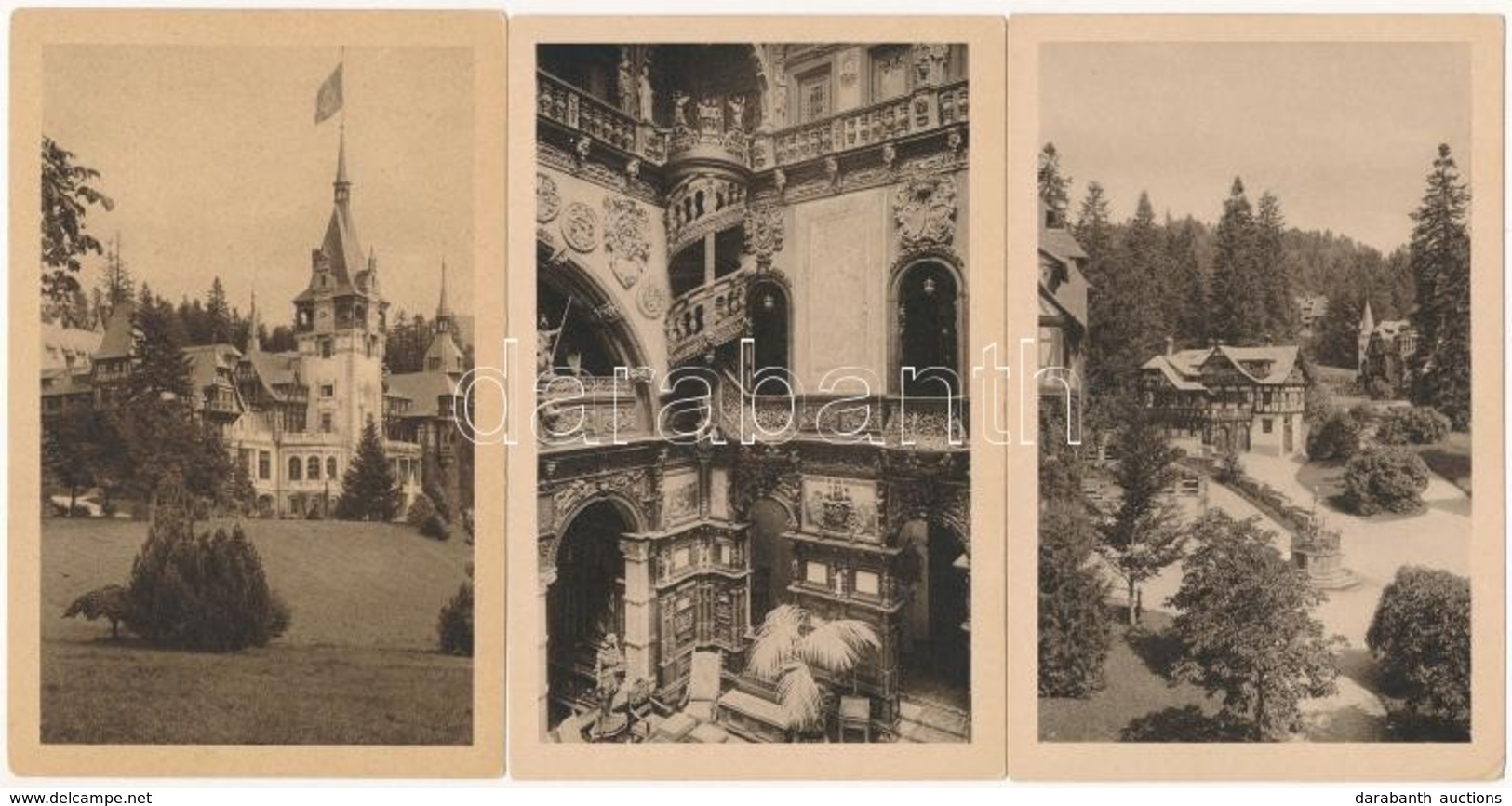 ** Sinaia, Castel Peles / Castle - 6 Pre-1945 Unused Postcards - Ohne Zuordnung