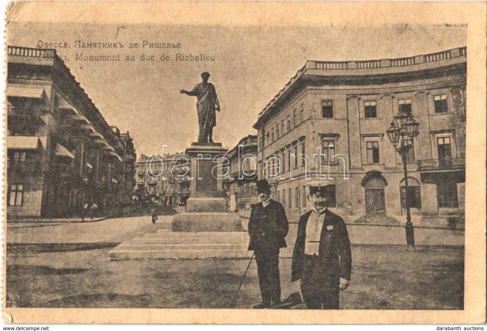T2/T3 Odessa, Odesa; Monument Au Duc De Richelieu + "Bahnhofs-KOmmando "Odessa" HP I. BHF" (EK) - Ohne Zuordnung
