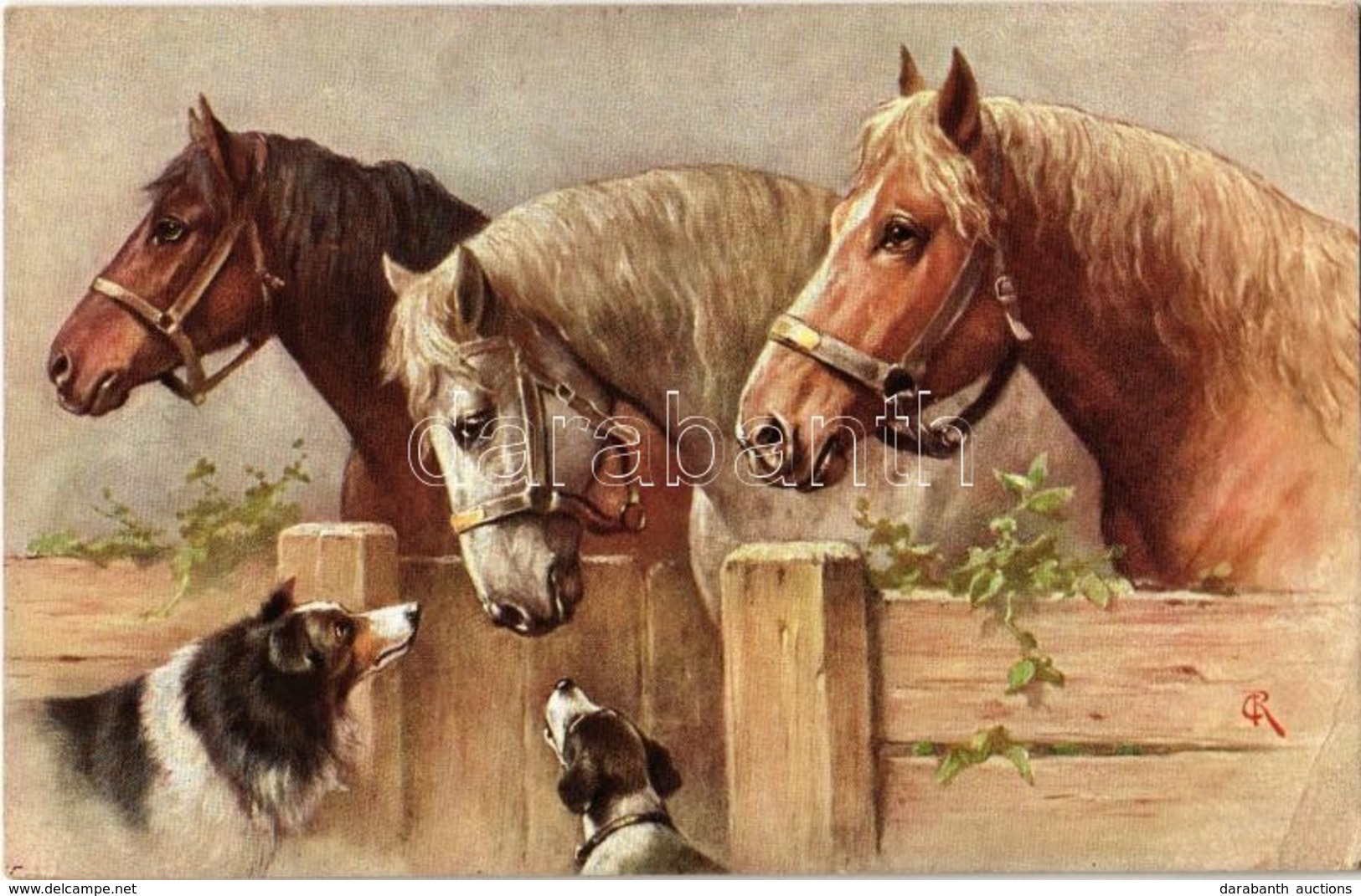 T2/T3 1913 Horses And Dogs- M. Munk Vienne Nr. 413. (EK) - Ohne Zuordnung