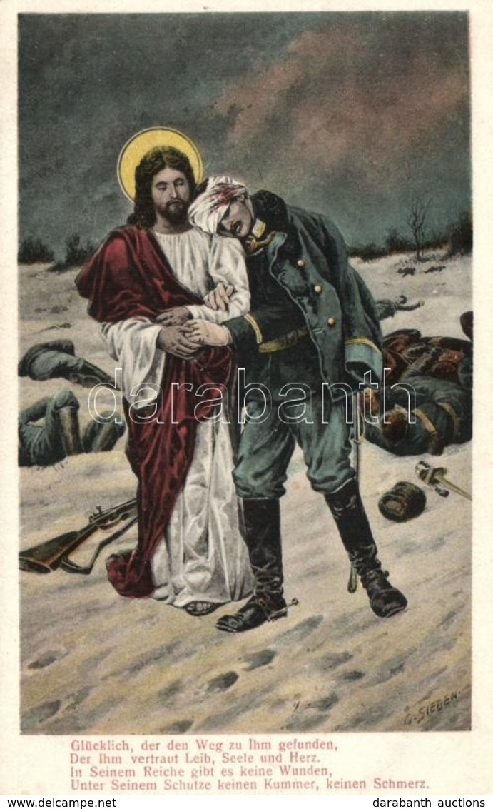 ** T1 WWI K.u.K. Injured Soldier With Jesus Christ S: G. Sieben - Sin Clasificación