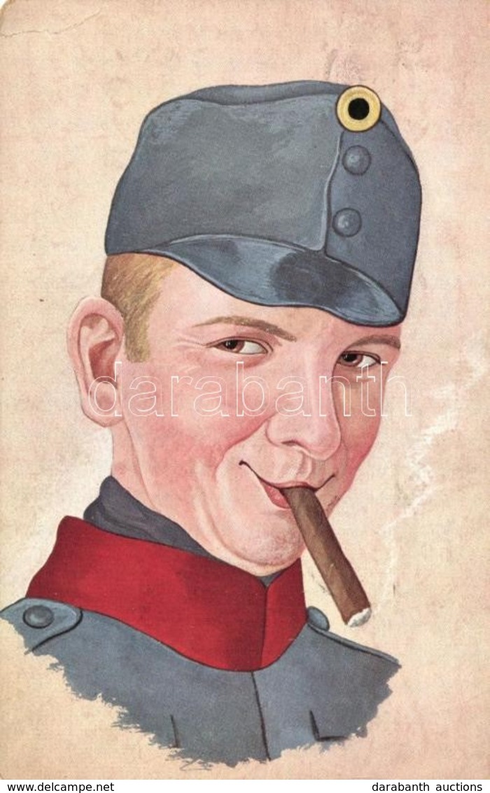 T2/T3 WWI Austrian Cigar Smoking Soldier (EK) - Sin Clasificación