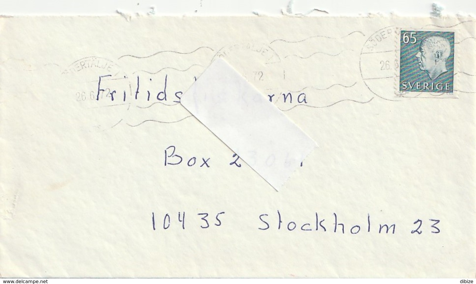 Brev. Kuvert. Sverige. Postmarkerad.  Stämpel. - 1930- ... Franqueo II