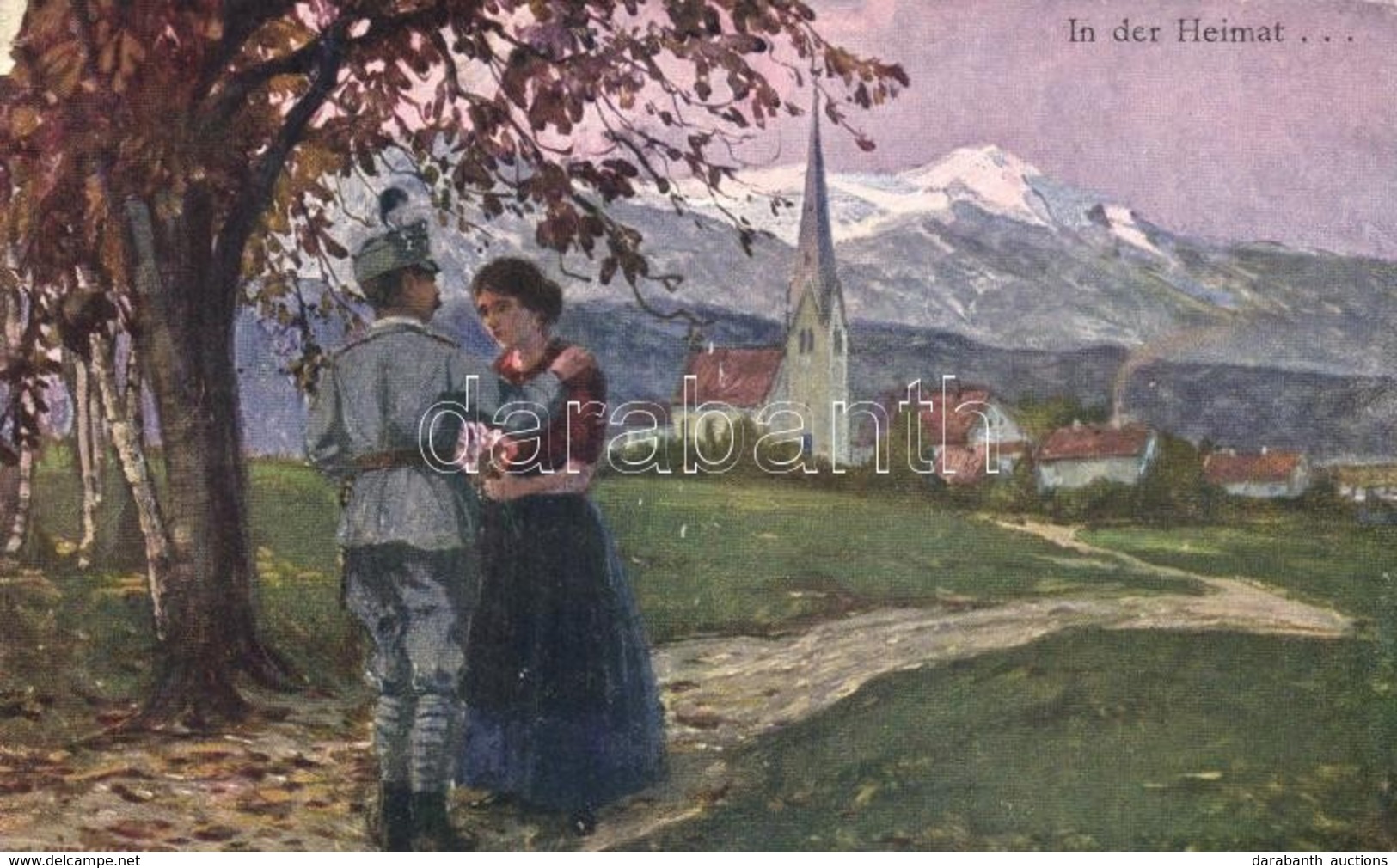 T2/T3 In Der Heimat... / Soldier With Lady, B.K.W.I. 230-4. Artist Signed - Ohne Zuordnung