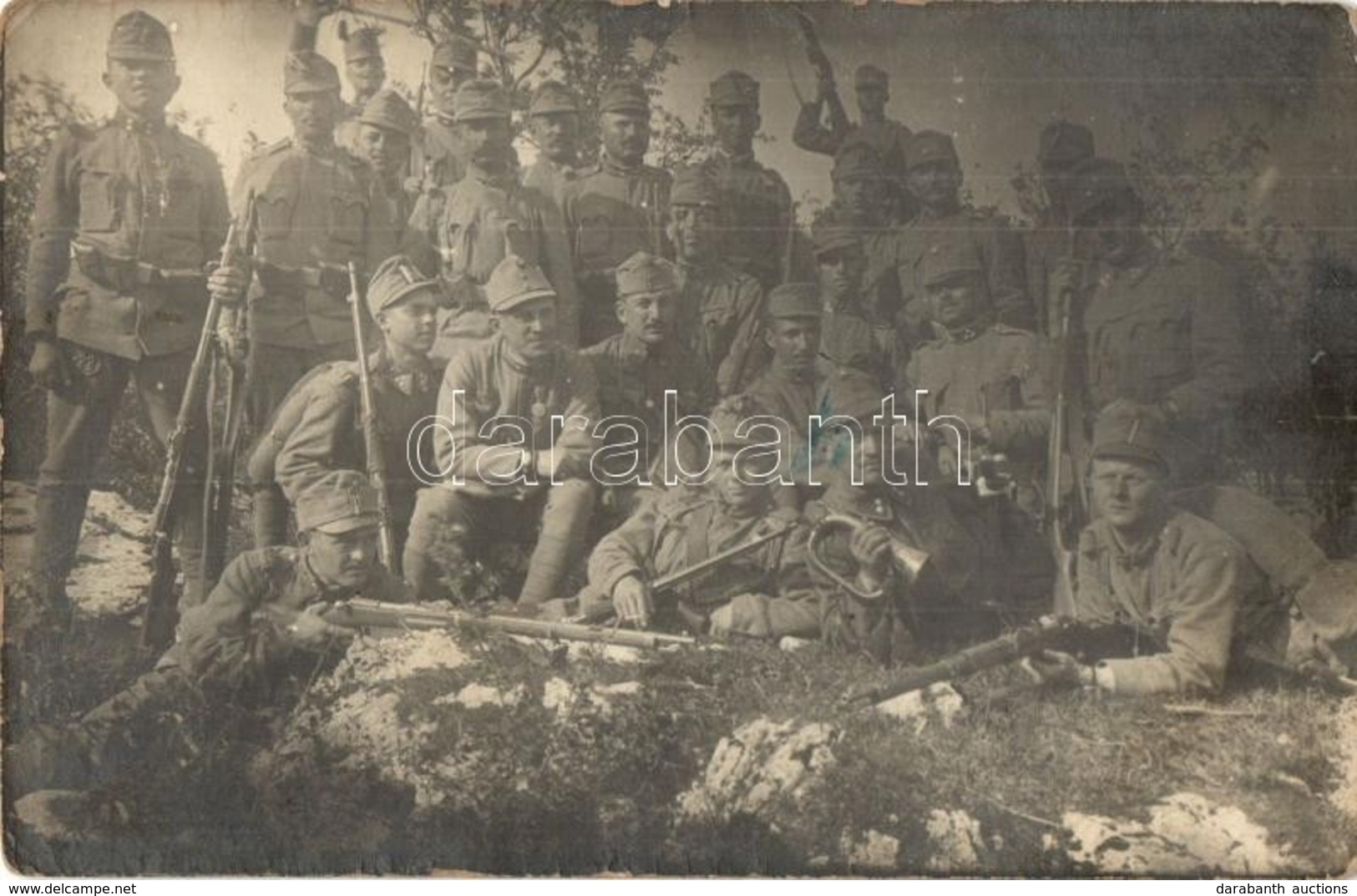 * T2/T3 Osztrák-magyar Katonák Olasz Hadifogságban / WWI Austro-Hungarian K.u.K. POWs (prisoners Of War) In Italy. Photo - Ohne Zuordnung